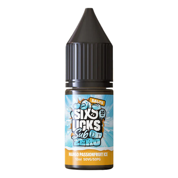 Six Licks Sub Zero Nic Salts  - Mango Passionfruit Ice