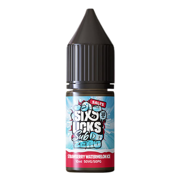 Six Licks Sub Zero Nic Salts  - Strawberry Watermelon Ice