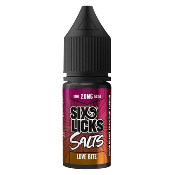 Six Licks Nic Salts - Love Bite E Liquid-Fogfathers