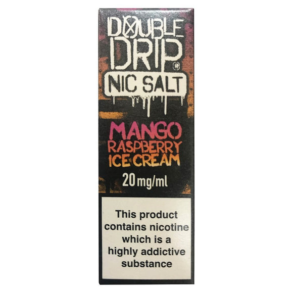 Double Drip Nic Salt - Mango Raspberry Ice Cream E Liquid-Fogfathers