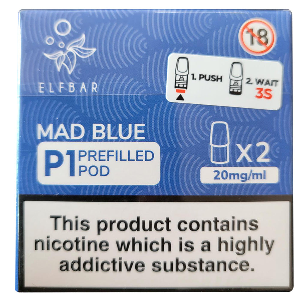 Elf Mate P1 Pre-filled Pod - Mad Blue | 4.99 | Fogfathers Elf Mate P1 Pre-filled Pod - Mad Blue | 4.99 | Fogfathers