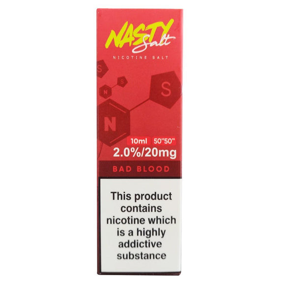 Nasty Juice Nic Salts - Bad Blood E Liquid-Fogfathers