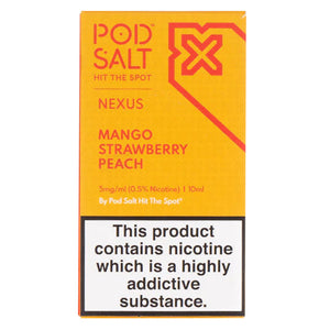 Pod Salt Nexus - Mango Strawberry Peach E Liquid-Fogfathers