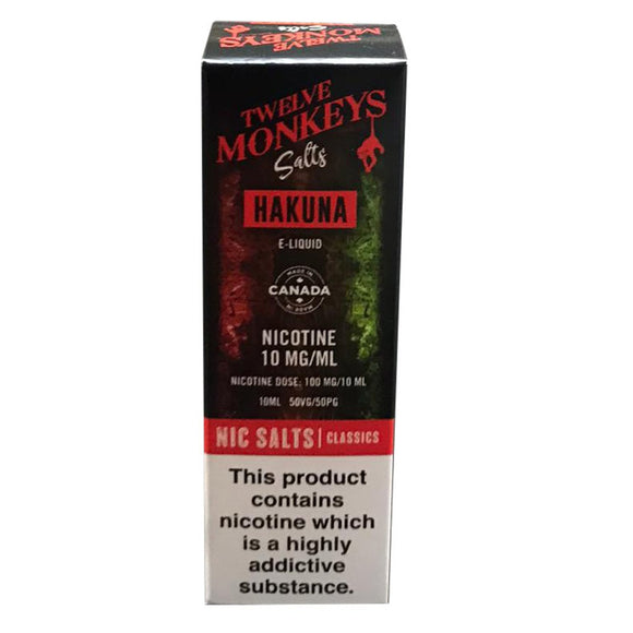 Twelve Monkeys Nic Salts - Hakuna E Liquid-Fogfathers